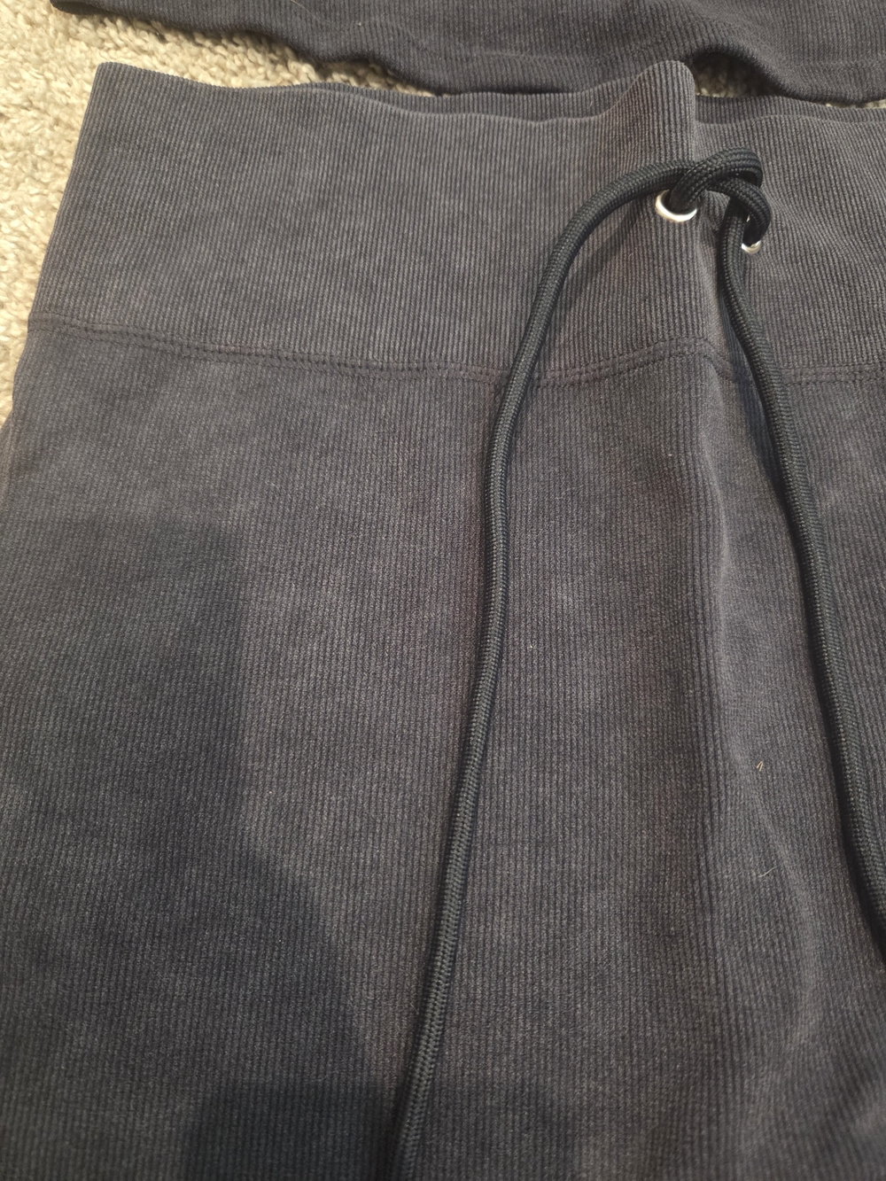 Womens Ribbed Biker Short Set - Picture 2 of 3